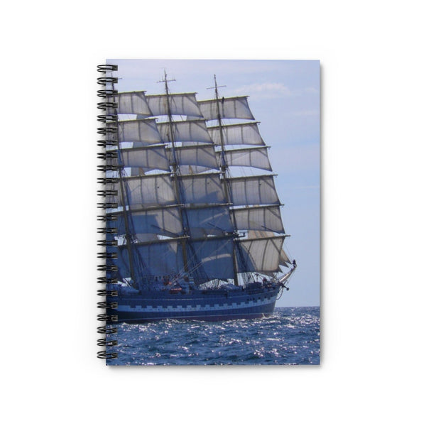 Tall Ship Ruled Spiral Notebook