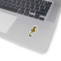 Golden Seahorse Sticker