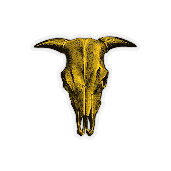 Golden Cow Skull Sticker