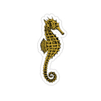 Golden Seahorse Sticker