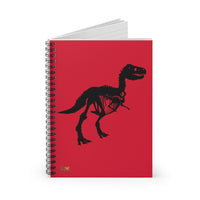 T Rex Skeleton Ruled Spiral Notebook