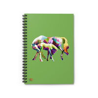 Abstract Mare and Foal Ruled Line Spiral Notebook