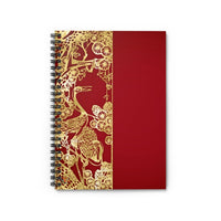 Golden Storks Ruled Spiral Notebook