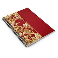 Golden Storks Ruled Spiral Notebook