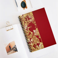 Golden Storks Ruled Spiral Notebook