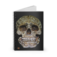 Carved Celtic Skull Ruled Spiral Notebook