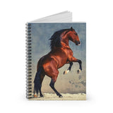 Rearing Horse Ruled Spiral Notebook