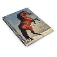 Rearing Horse Ruled Spiral Notebook