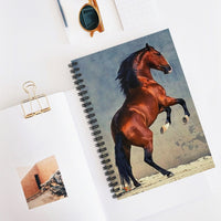 Rearing Horse Ruled Spiral Notebook