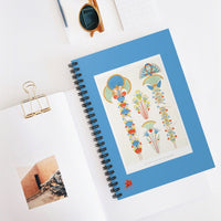 Painted Bouquets in Egyptian Hieroglyphs Ruled Spiral Notebook