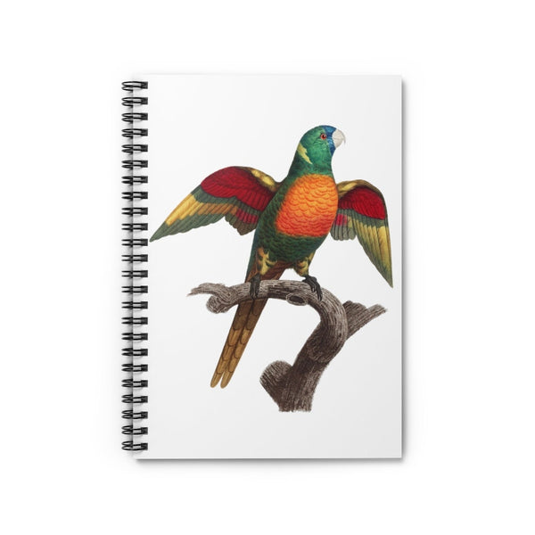Blue-Headed Parrot Ruled Spiral Notebook