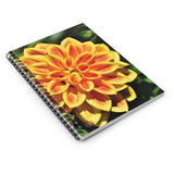 Dahlia Flower #3 Ruled Spiral Notebook