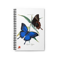 Blue Mountain Swallowtail Butterfly Ruled Spiral Notebook