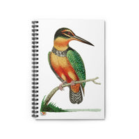 Spotted Kingfisher Vintage Illustration Ruled Spiral Notebook