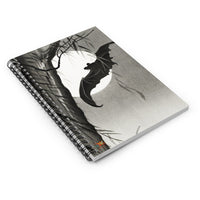 Bat & Full Moon Ruled Spiral Notebook