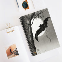 Bat & Full Moon Ruled Spiral Notebook