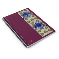 Art Nouveau Raven Border Rule Spiral Notebook