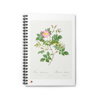 Malmedy Rose Botanical Print Ruled Spiral Notebook