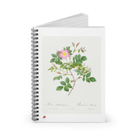 Malmedy Rose Botanical Print Ruled Spiral Notebook