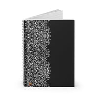 Elegant Lace Border Ruled Spiral Notebook