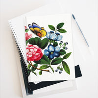 Chinese Floral Illustration Ruled Journal