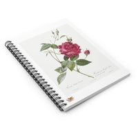 Blood-Red Bengal Rose Ruled Spiral Notebook