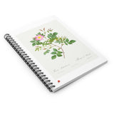 Malmedy Rose Botanical Print Ruled Spiral Notebook