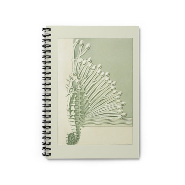 Art Nouveau Seahorse Ruled Spiral Notebook