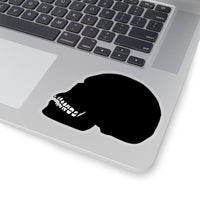 Human Skull with Teeth Kiss-Cut Sticker