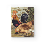 Roosters and Chickens Ruled Hardback Journal