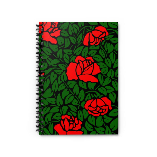 Roses Ruled Spiral Notebook