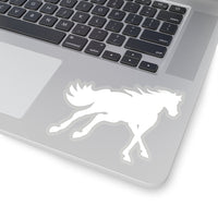 White Galloping Horse Kiss-Cut Sticker