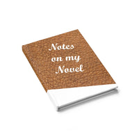 Notes on My Novel Ruled  Hardback Journal