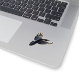 Raven in Flight Kiss-Cut Sticker