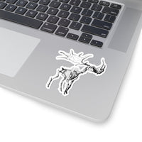 Moose Skeleton Kiss-Cut Sticker