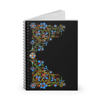 Floral Border Ruled Spiral Notebook