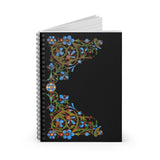 Floral Border Ruled Spiral Notebook