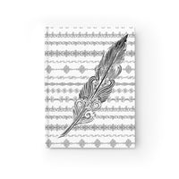 Feather & Border Script Ruled Hardback Journal