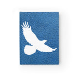 Eagle in Flight Silhouette White Ruled Hardback Journal
