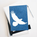 Eagle in Flight Silhouette White Ruled Hardback Journal