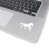 Draft Horse White Silhouette Kiss-Cut Sticker