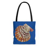 Mantle Scallop Sea Shell Illustration Tote Bag
