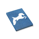 Seahorse Silhouette White Ruled Hardback Journal