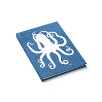 Another Octopus Silhouette White Ruled Hardback Journal