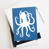 Another Octopus Silhouette White Ruled Hardback Journal