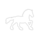Draft Horse White Silhouette Kiss-Cut Sticker