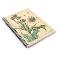 Thistle Illustration Ruled Spiral Notebook