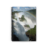 Waterfall and Rainbow Ruled Spiral Notebook