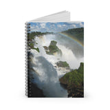 Waterfall and Rainbow Ruled Spiral Notebook