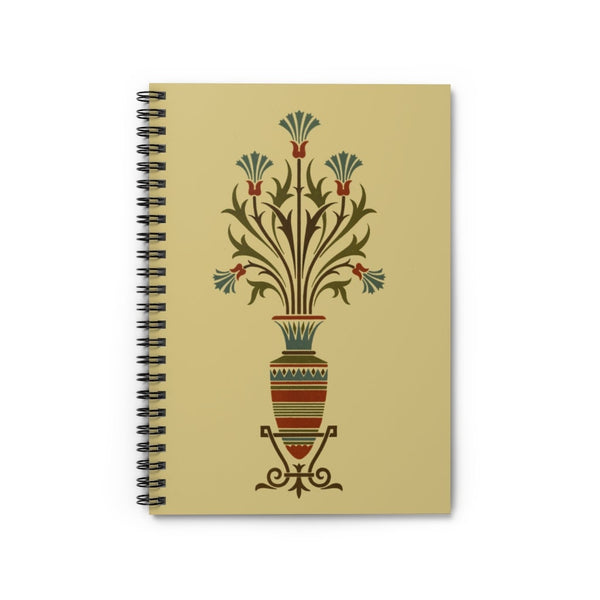 Floral Pattern Ruled Spiral Notebook